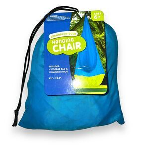 Best Brands Indoor Outdoor Hanging Chair Hammock Chair Kids Blue Green